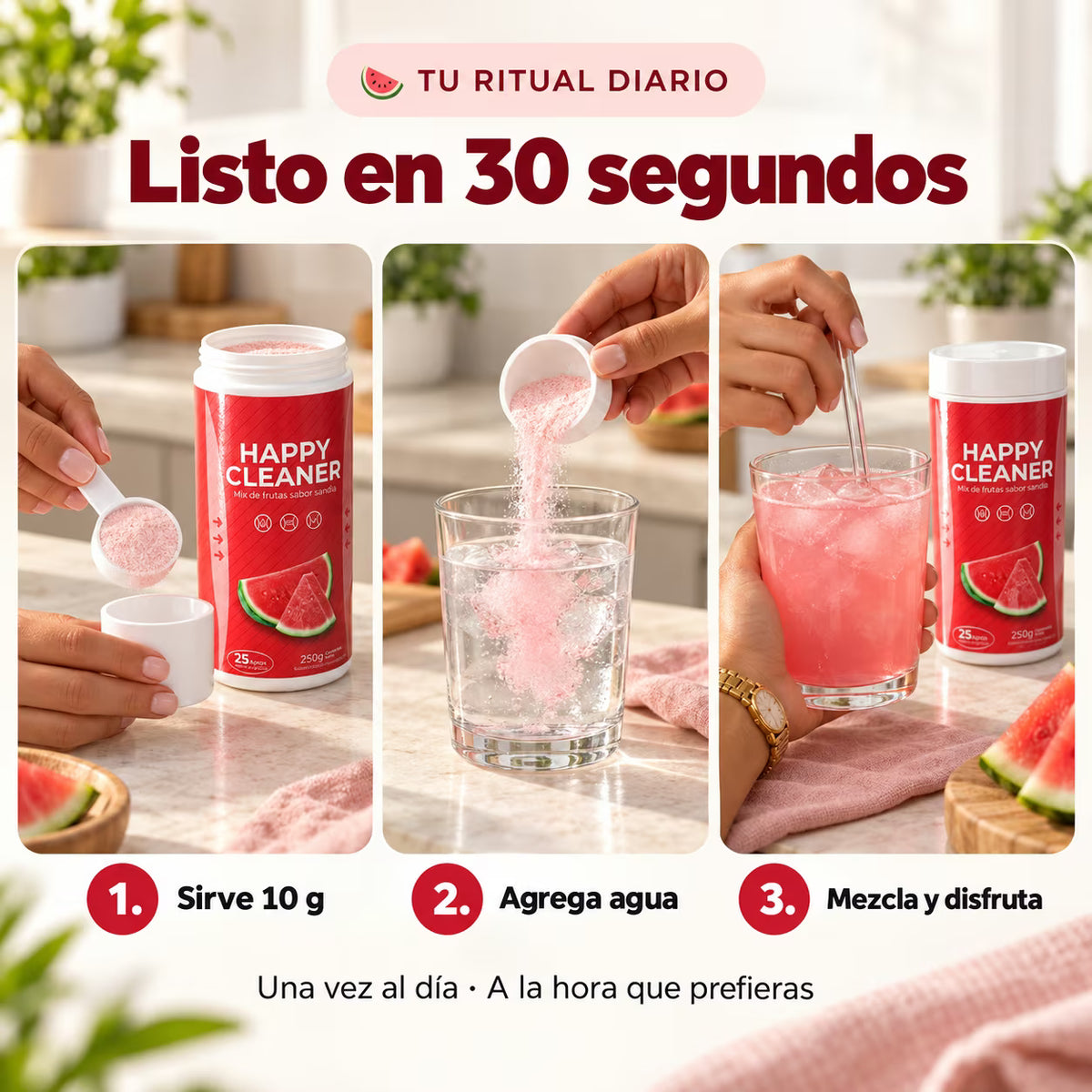 Happy Cleaner – Mix de frutas sabor sandía · 250 g