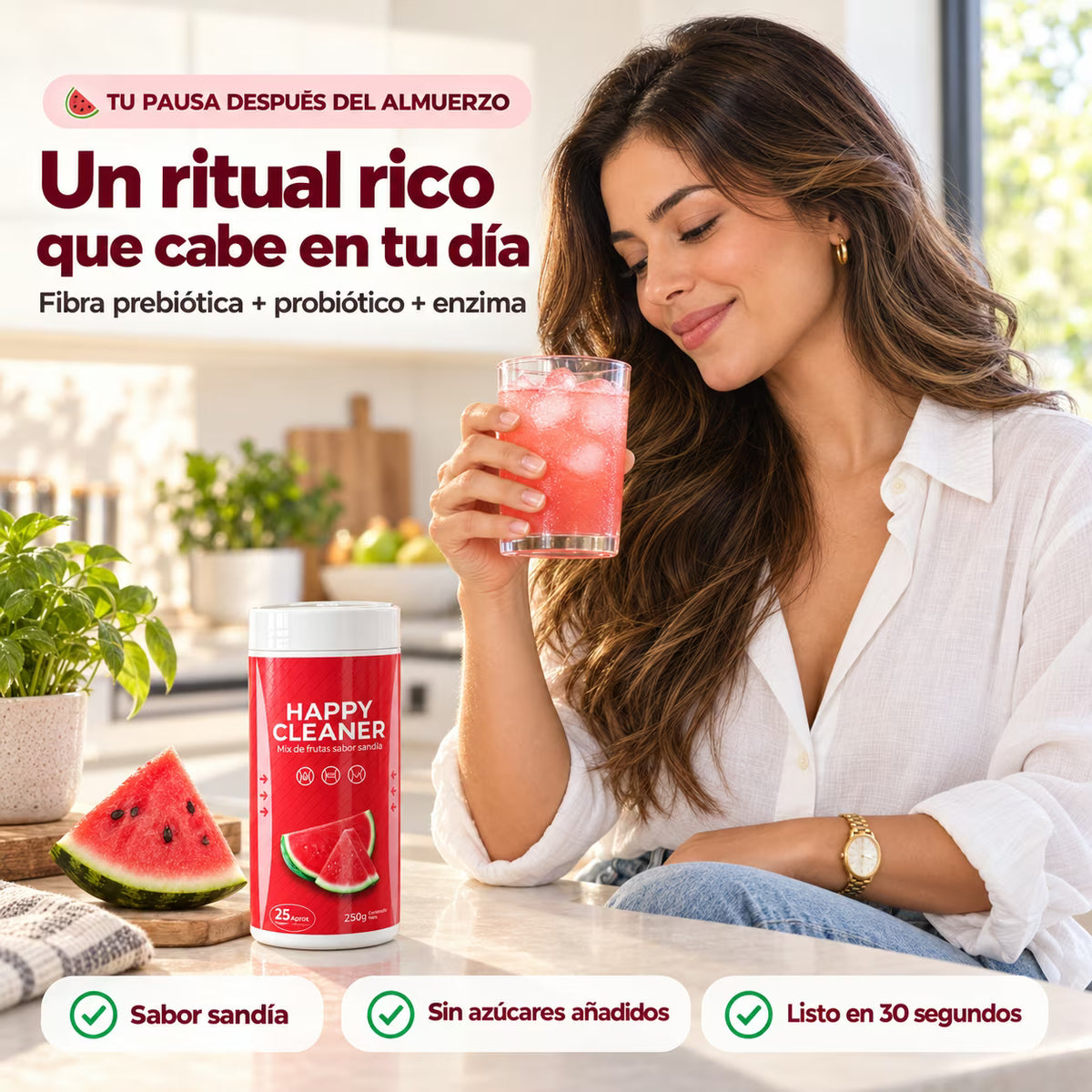 Happy Cleaner – Mix de frutas sabor sandía · 250 g