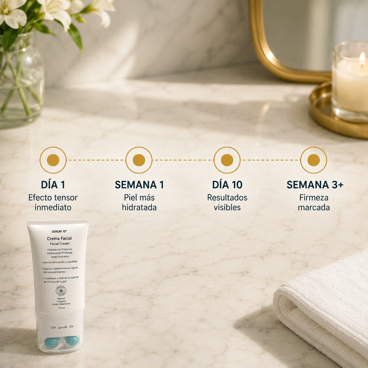 FirmNeck SERUM 10 – Crema reafirmante con rodillo masajeador