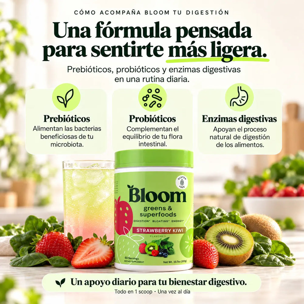 Bloom superalimento verde Strawberry Kiwi