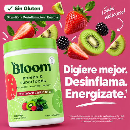Bloom superalimento verde Strawberry Kiwi