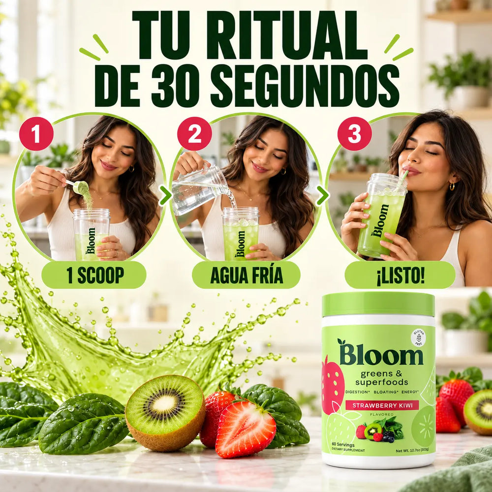 Bloom superalimento verde Strawberry Kiwi