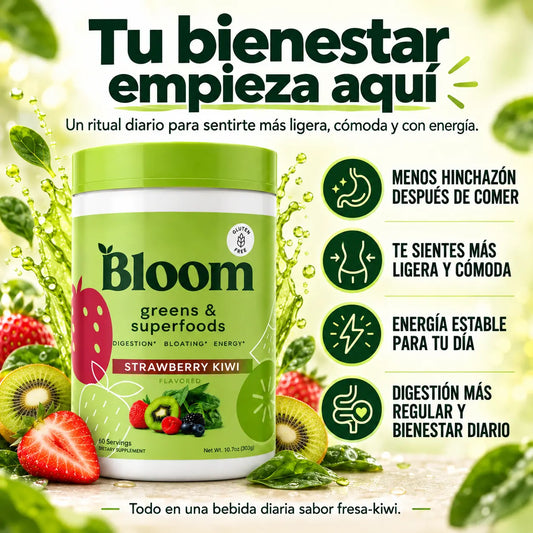Bloom superalimento verde Strawberry Kiwi