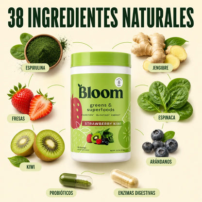Bloom superalimento verde Strawberry Kiwi