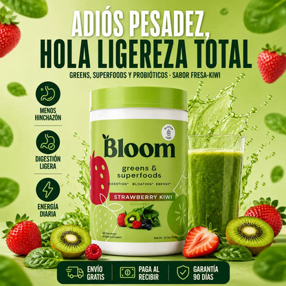 Bloom superalimento verde Strawberry Kiwi