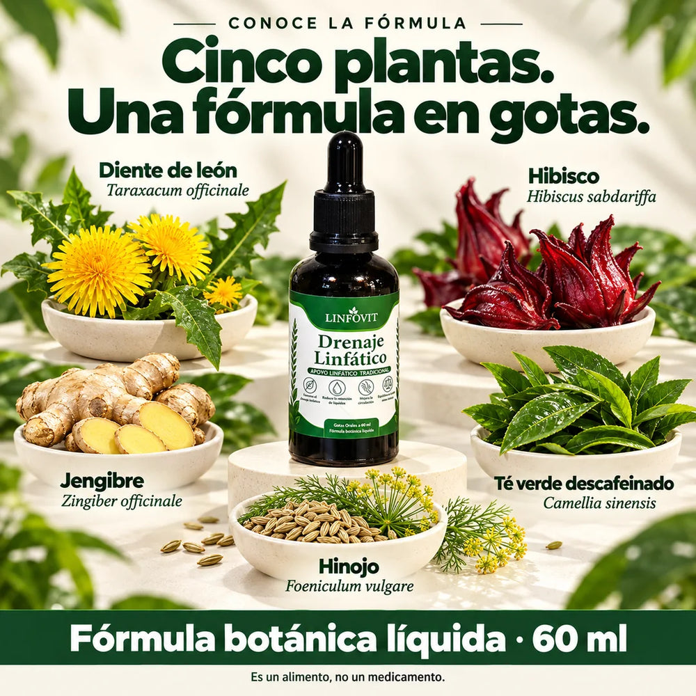 Linfovit: cinco ingredientes botánicos